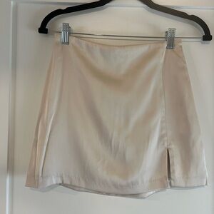 Abercrombie Cream Mini Skort with Side Slit